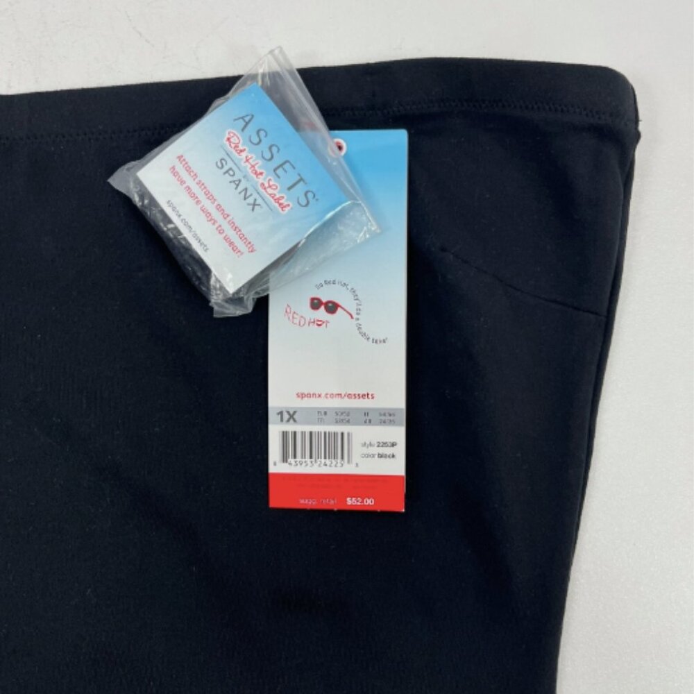 Spanx NWT Assets Red Hot Label Black Sleek Slimmers Full Slip Convertible 1X - Picture 5 of 14